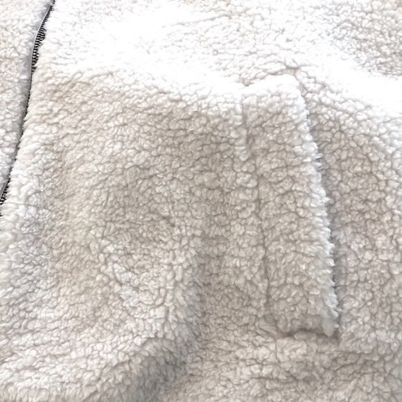 LULULEMON Textured Fleece Full Zip Jacket 6 White Opal - Picture 5 of 10